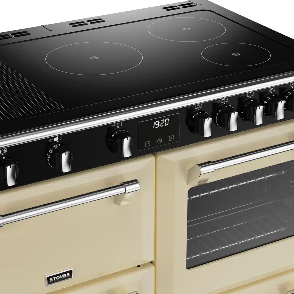 Richmond D1000 Ei Deluxe RTY 100 cm inductiefornuis crème - Afbeelding 2