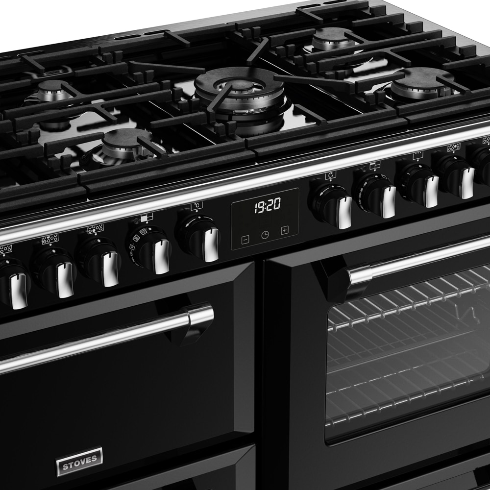 Richmond D1100 DF Deluxe 110 cm gasfornuis zwart - Afbeelding 4