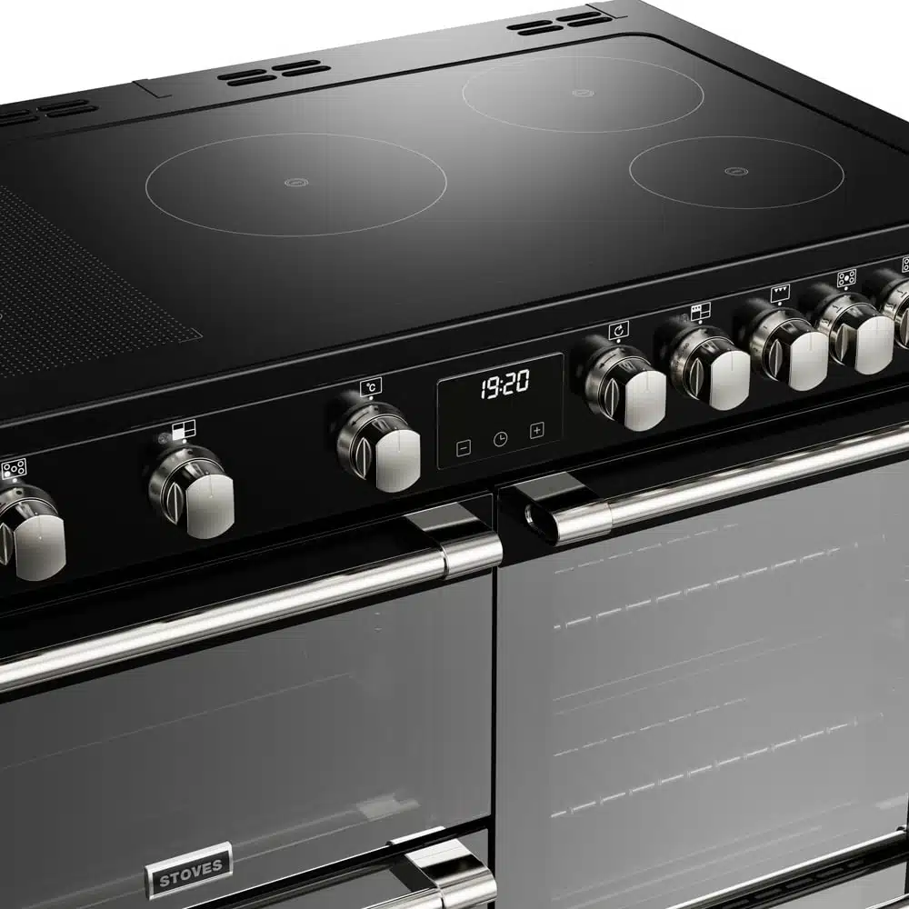 Sterling D1000 Ei Deluxe RTY 100 cm inductie fornuis zwart - Afbeelding 2