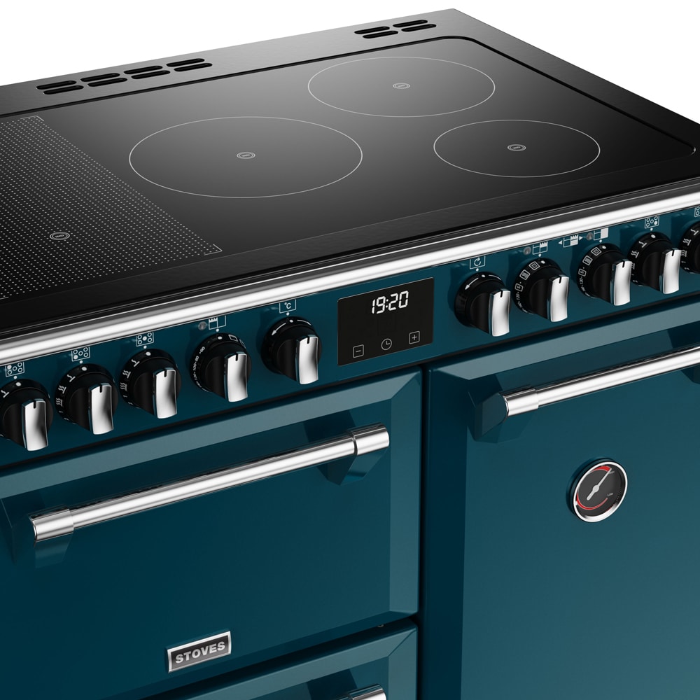 Richmond D900 CB Ei Deluxe RTY 90 cm inductie fornuis Kingfisher Teal - Afbeelding 5