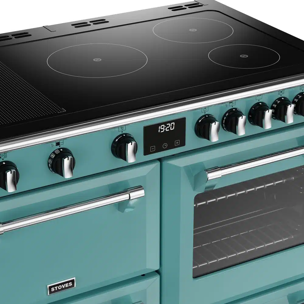 Richmond D1000 CB Ei Deluxe RTY 100 cm inductie fornuis Country Blue - Afbeelding 5
