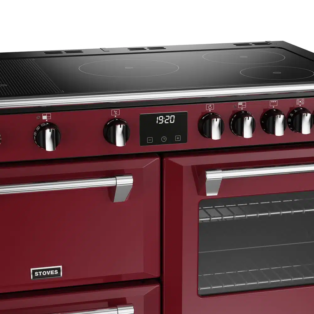 Richmond D1000 CB Ei Deluxe RTY 100 cm inductie fornuis Chili Red - Afbeelding 5