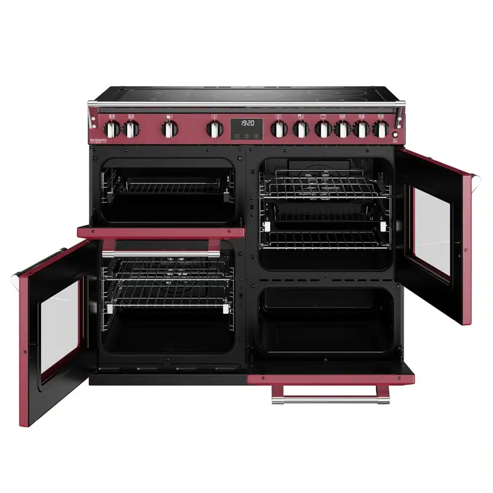 Richmond D1000 CB Ei Deluxe RTY 100 cm inductie fornuis Chili Red - Afbeelding 3