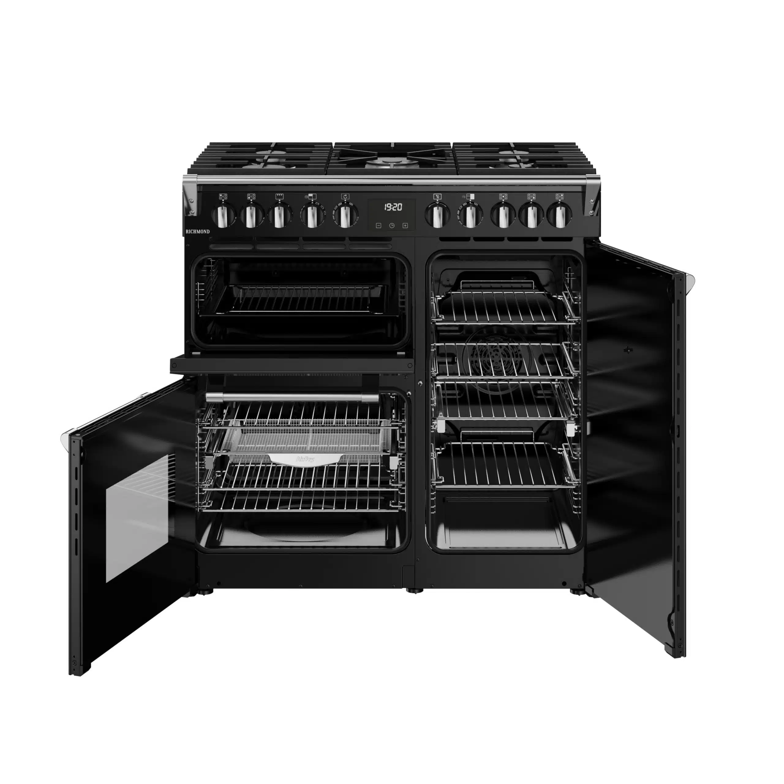 Richmond 90 DF 90 cm gasfornuis Zwart - Afbeelding 2
