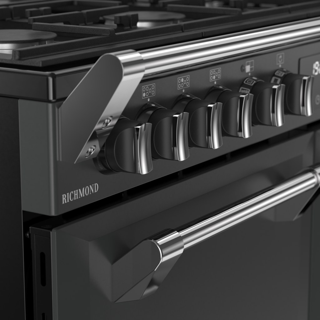 Richmond 100 DF 100 cm gasfornuis antraciet - Afbeelding 6