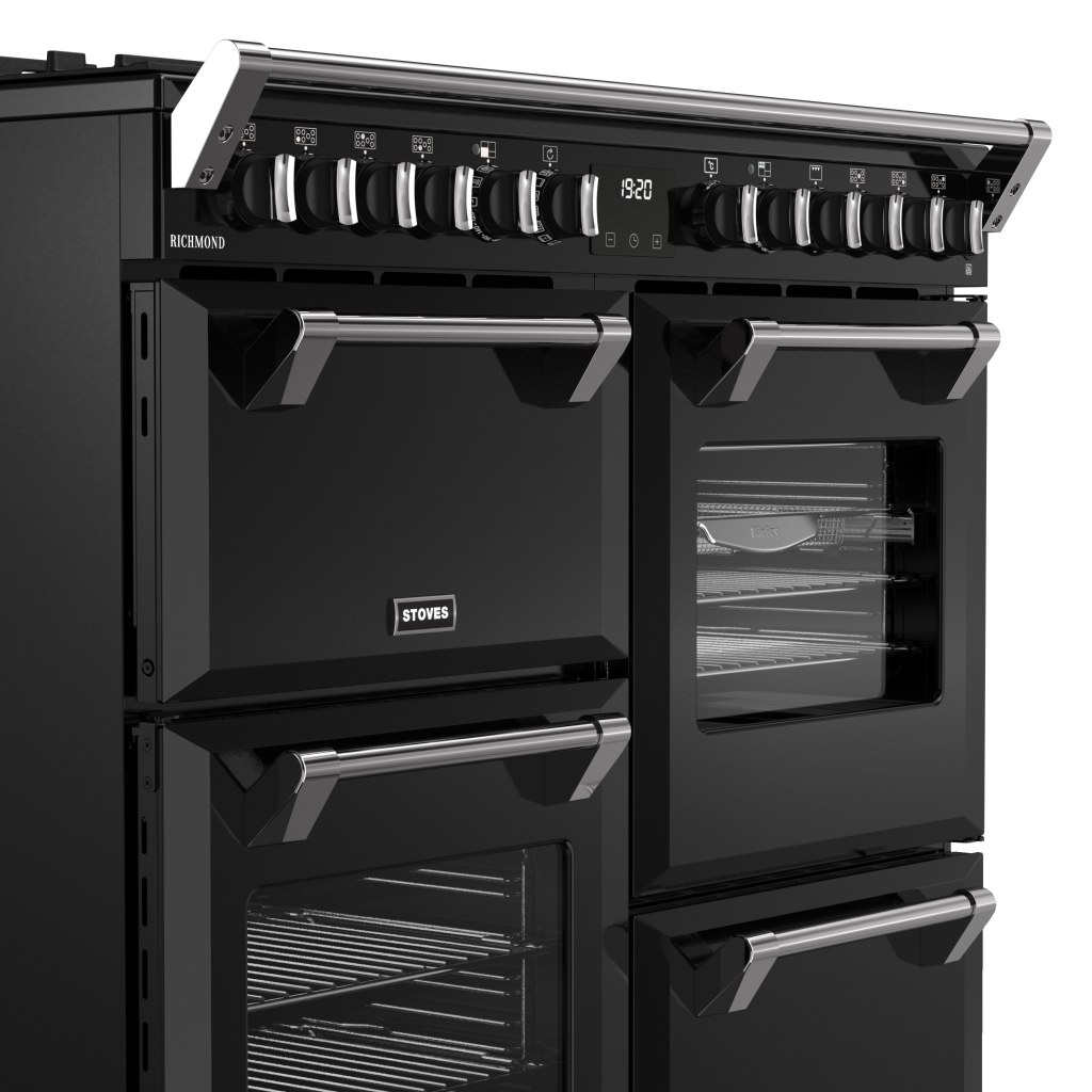 Richmond 100 DF 100 cm gasfornuis zwart - Afbeelding 4