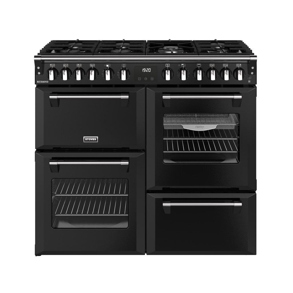 Richmond 100 DF 100 cm gasfornuis zwart