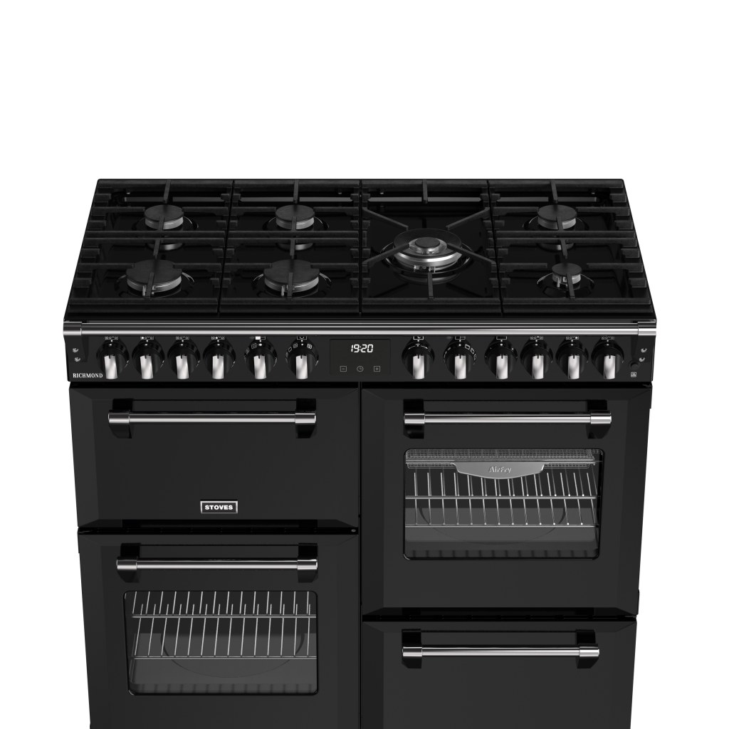 Richmond 100 DF 100 cm gasfornuis zwart - Afbeelding 3