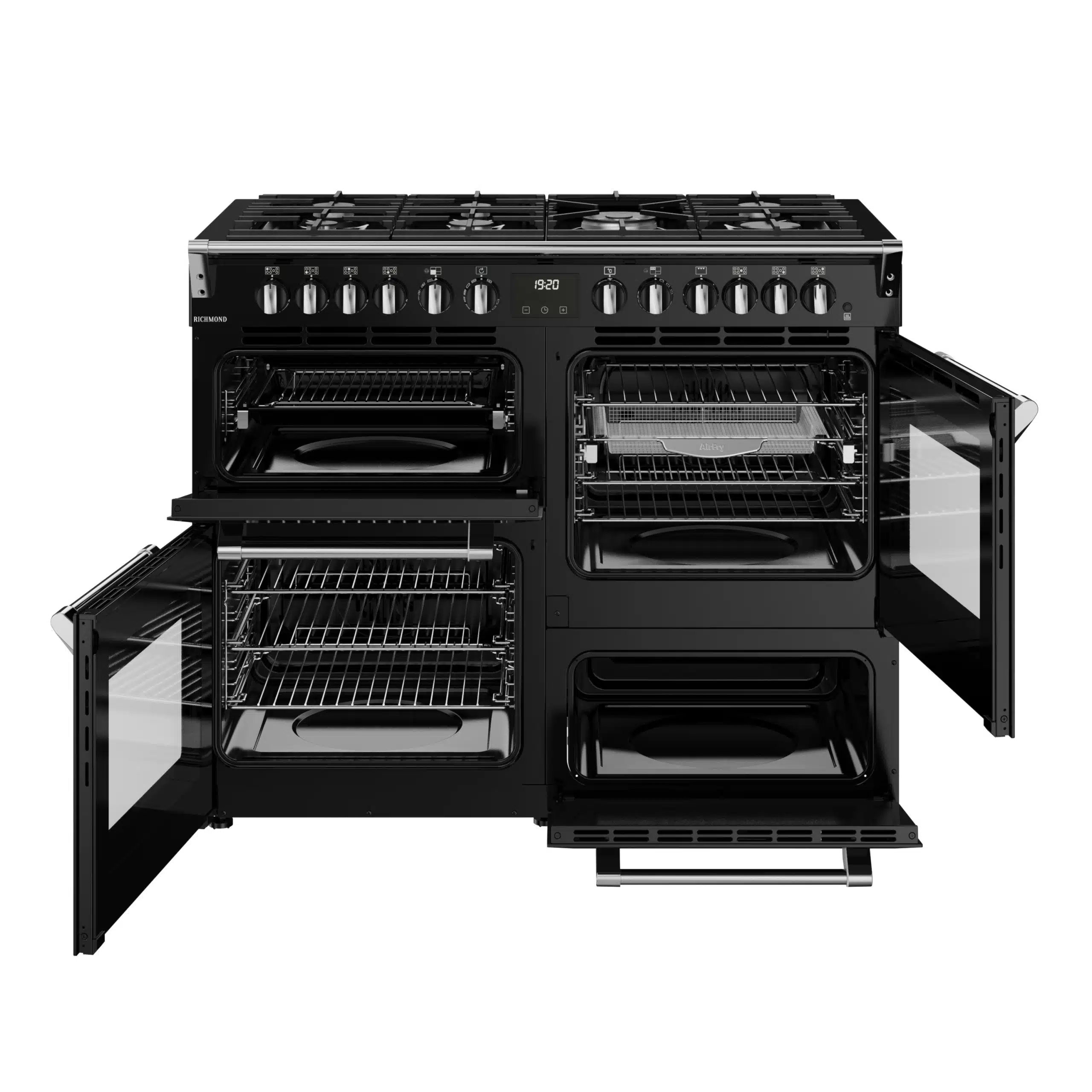 Richmond 110 DF 110 cm gasfornuis zwart - Afbeelding 2