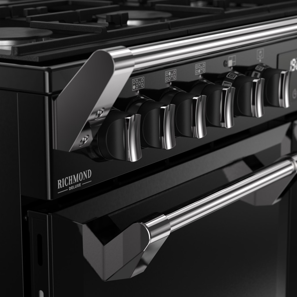 Richmond 100 DF Deluxe 100 cm gasfornuis Zwart - Afbeelding 6