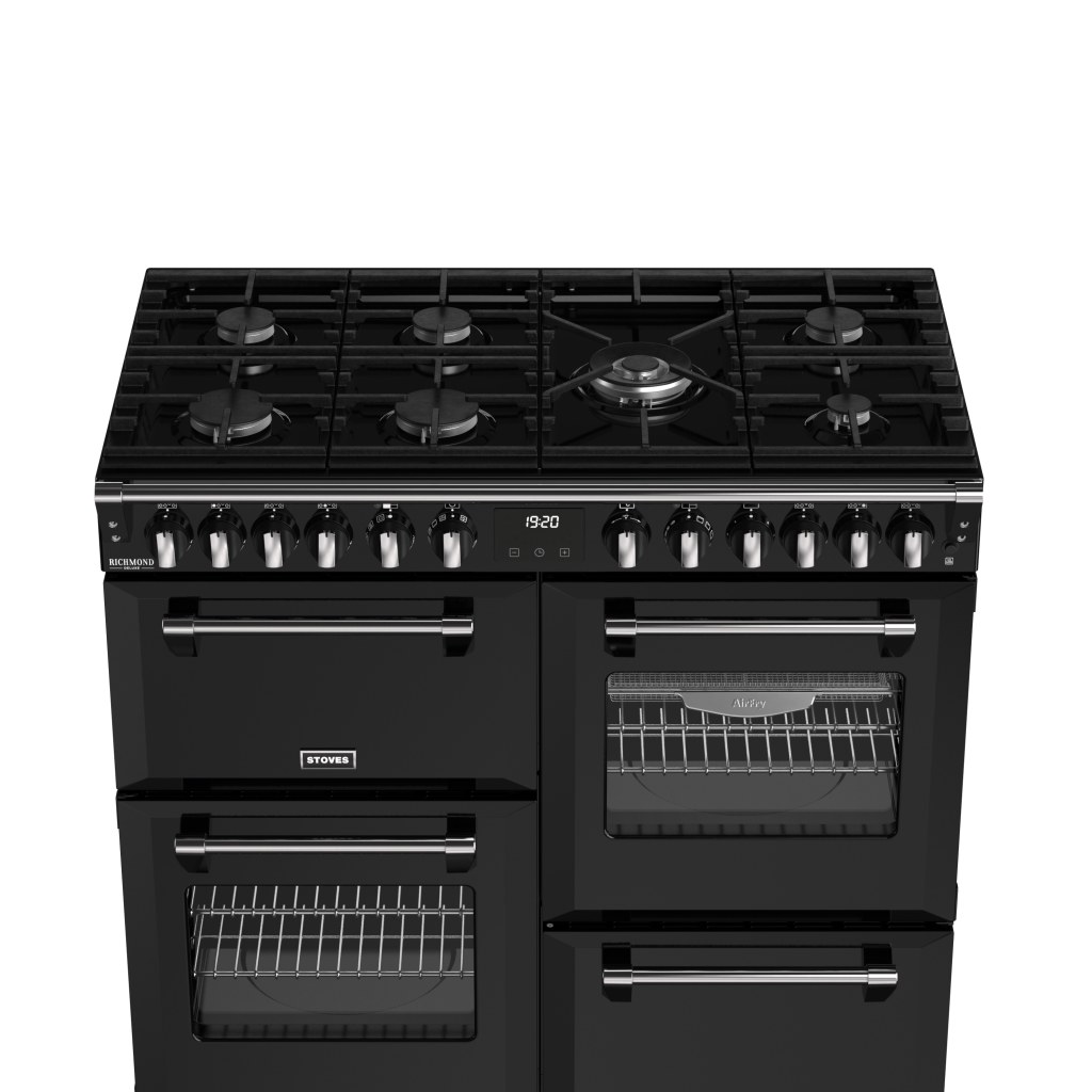 Richmond 100 DF Deluxe 100 cm gasfornuis Zwart - Afbeelding 3
