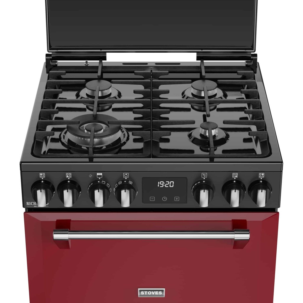Richmond 60 DF Deluxe gasfornuis Garnet Red - Afbeelding 3