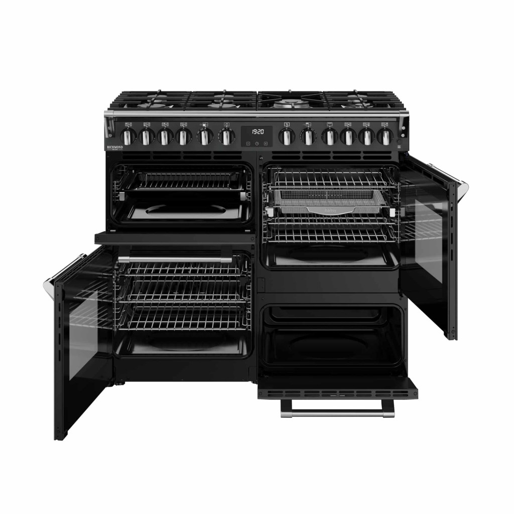 Richmond 100 DF Deluxe 100 cm gasfornuis Antraciet - Afbeelding 2