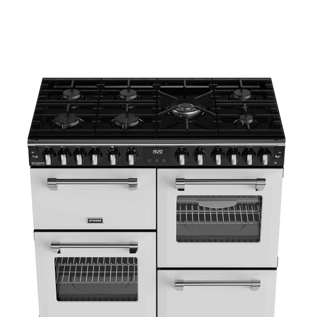Richmond 100 DF Deluxe 100 cm gasfornuis Icy White - Afbeelding 3