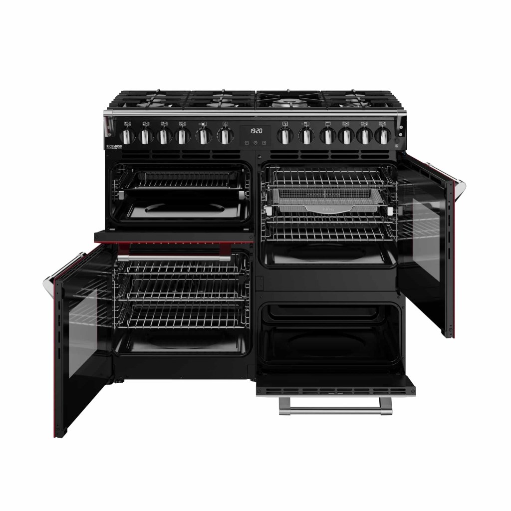 Richmond 100 DF Deluxe 100 cm gasfornuis Garnet Red - Afbeelding 2