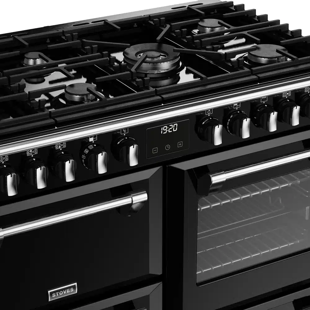 Richmond D1000 DF Deluxe 100 cm gasfornuis zwart - Afbeelding 5