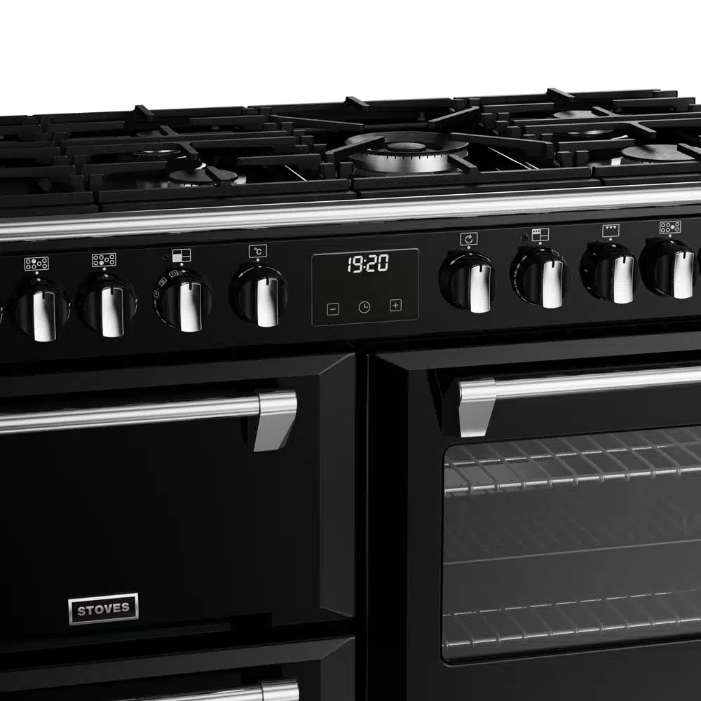 Richmond D1000 DF Deluxe 100 cm gasfornuis zwart - Afbeelding 6