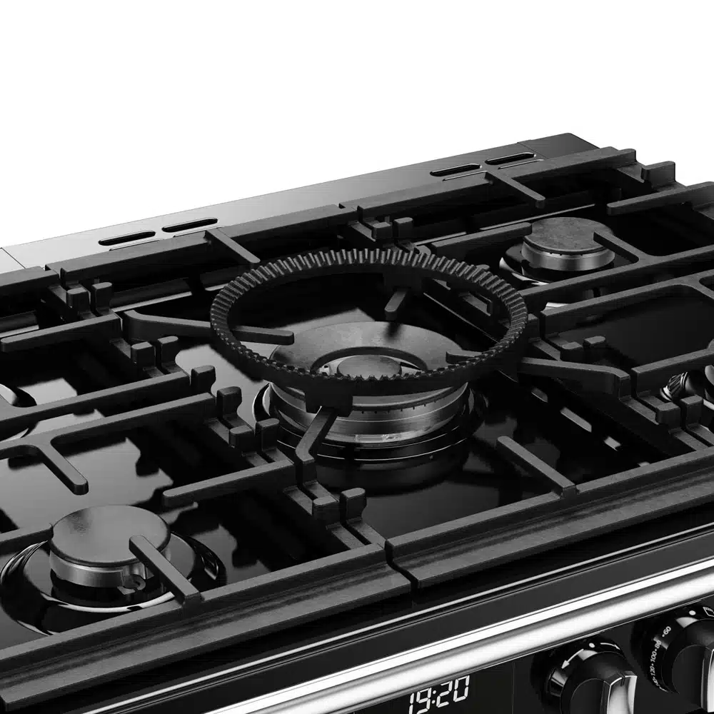 Richmond D1000 DF Deluxe 100 cm gasfornuis zwart - Afbeelding 3