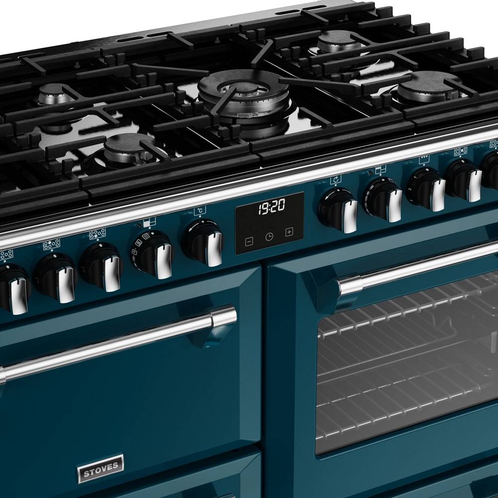 Richmond D1100 DF Deluxe 110 cm gasfornuis Kingfisher Teal - Afbeelding 6