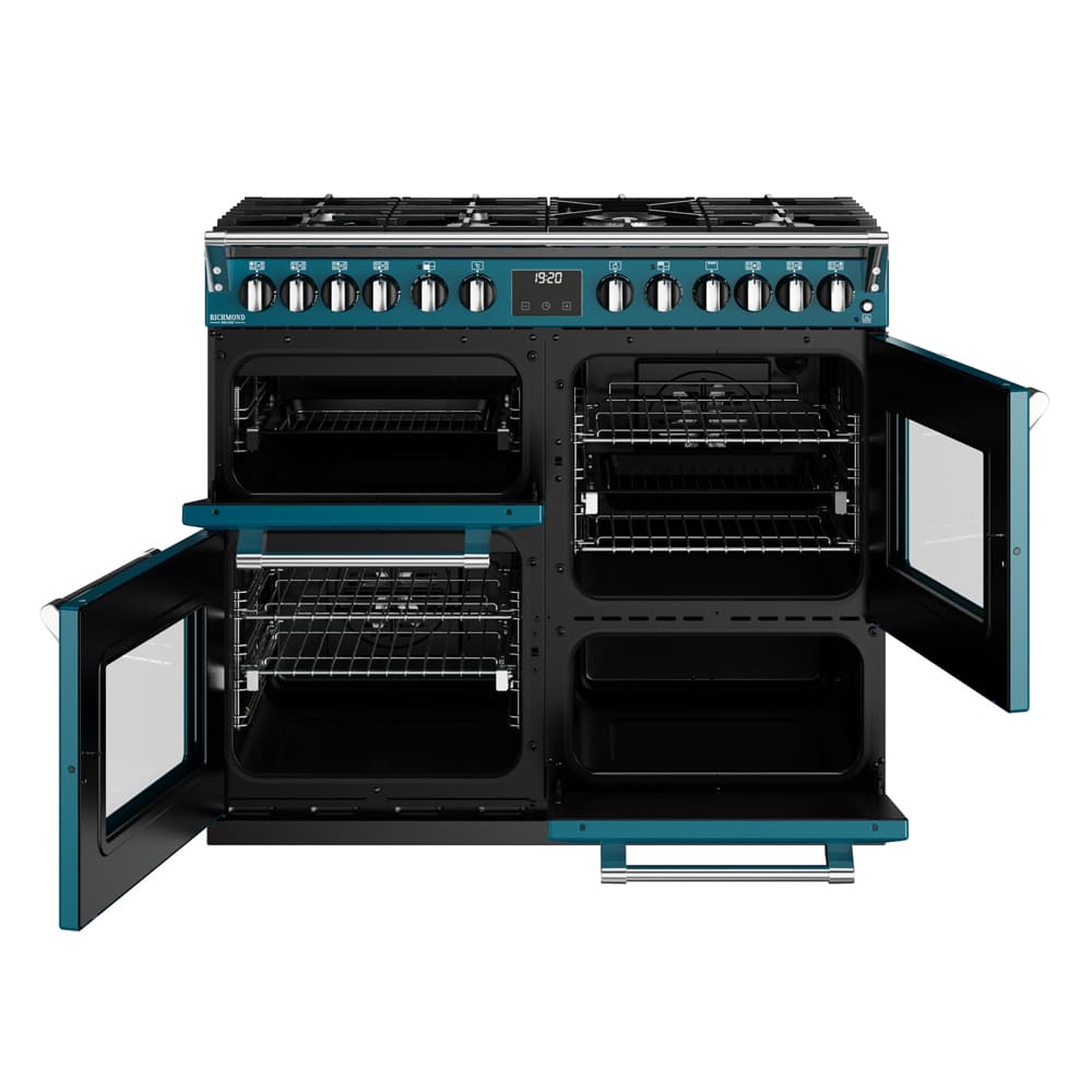 Richmond D1100 DF Deluxe 110 cm gasfornuis Kingfisher Teal - Afbeelding 4