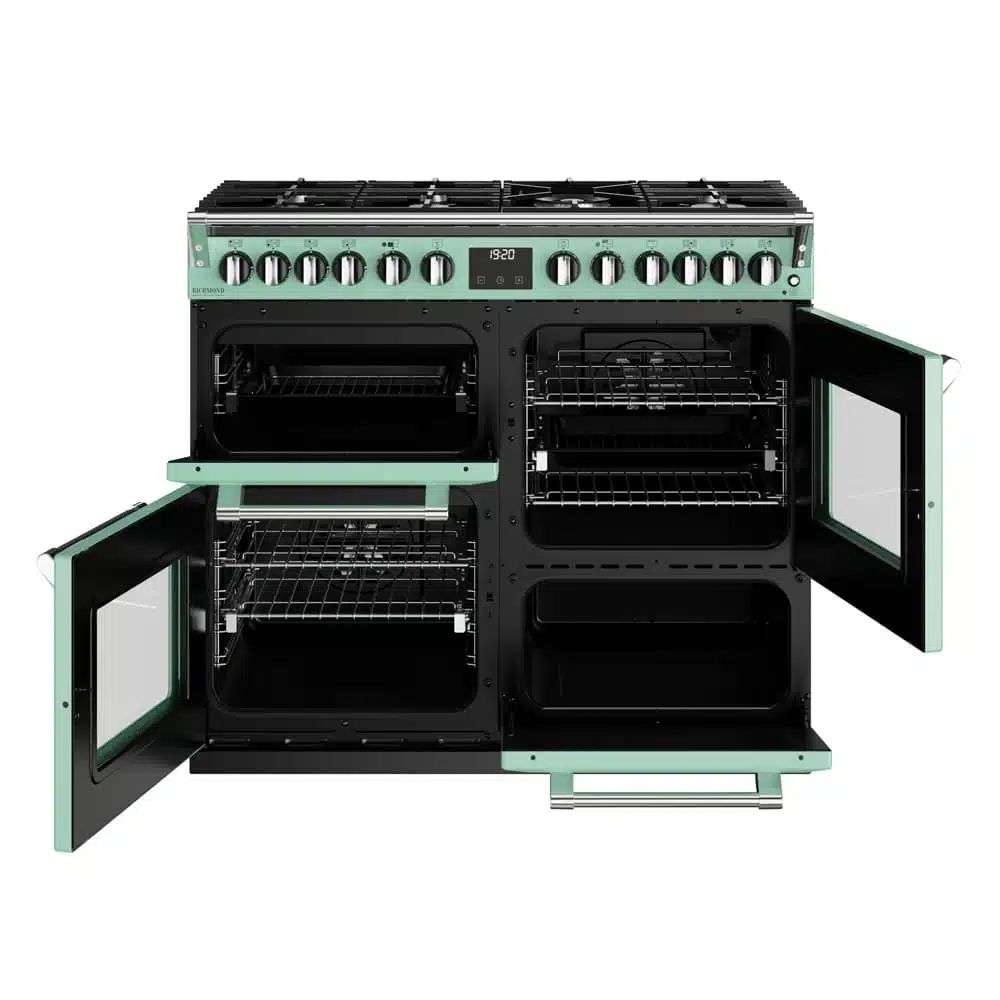Richmond D1000 DF Deluxe 100 cm gasfornuis Mojito Mint - Afbeelding 3