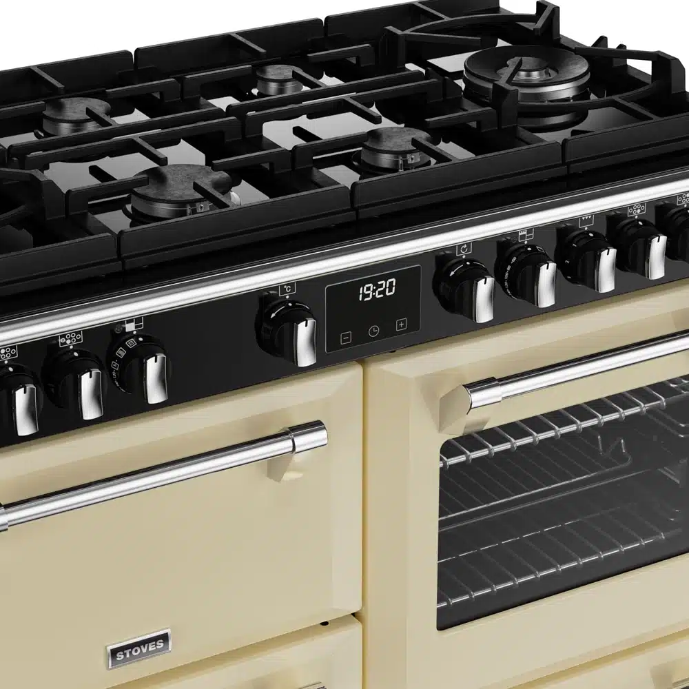 Richmond D1000 DF GTG Deluxe 100 cm gasfornuis crème - Afbeelding 4