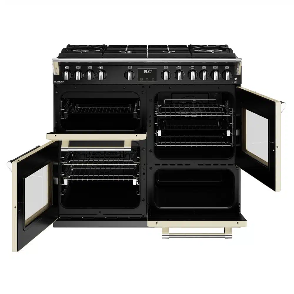 Richmond D1000 DF GTG Deluxe 100 cm gasfornuis crème - Afbeelding 2