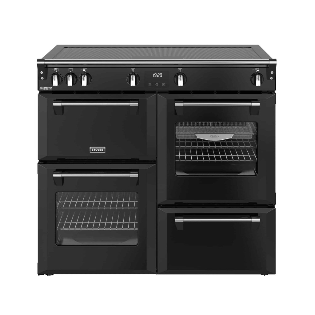 Richmond 100 Ei Deluxe 100 cm Zoneless inductiefornuis zwart
