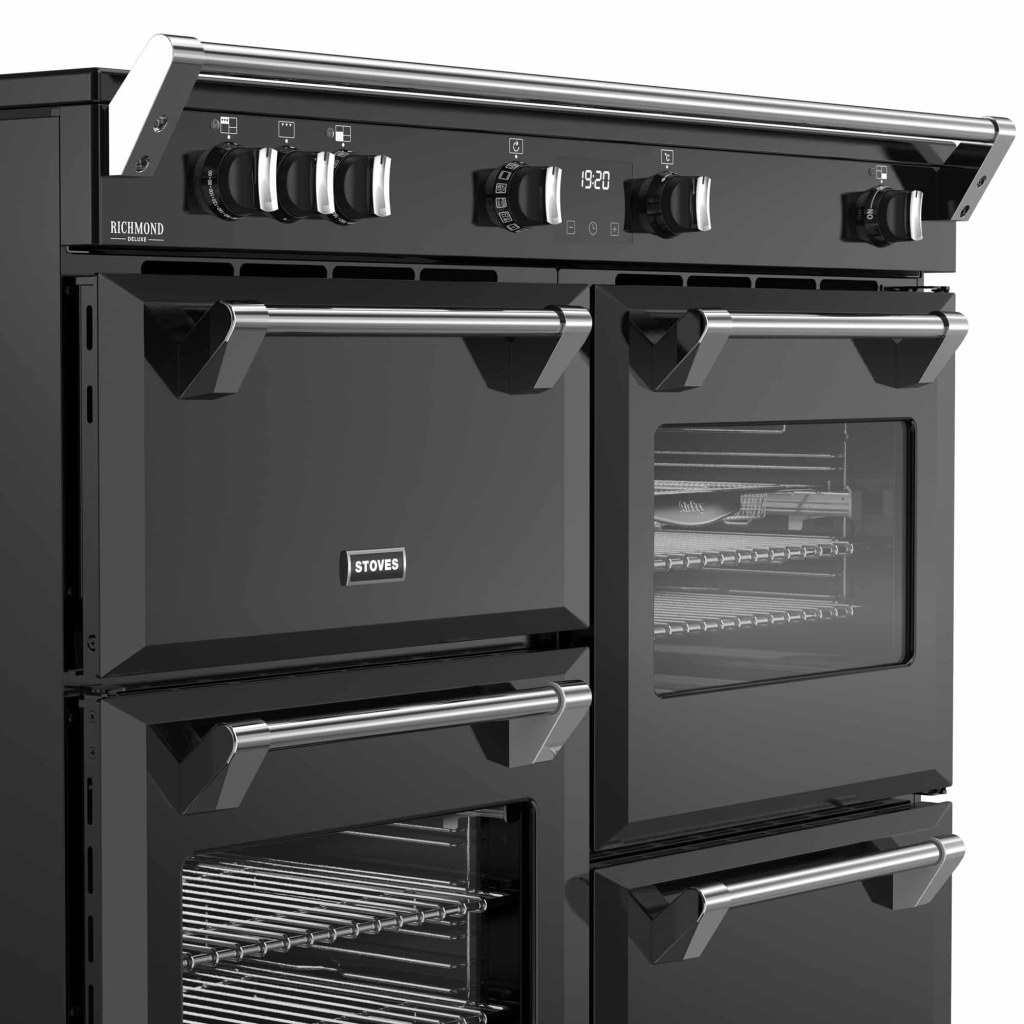Richmond 100 Ei Deluxe 100 cm Zoneless inductiefornuis zwart - Afbeelding 4